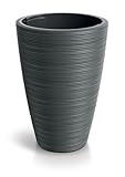 Tymar Blumentopf Gross innen, hoher Übertopf, Pflanzkübel, pflanzgefäße Outdoor_VENA(ø 40 cm/H=56 cm ; Dunkelgrau)