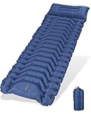 Zhufas Isomatte Selbstaufblasend, 13CM Aufblasbare Isomatte, Wasserdicht Camping Matratze Outdoor, Luftmatratze Camping, Ultraleicht Luftmatratze mit Fußpresse Pumpe, Für Wandern, Outdoor, Zelt,Strand