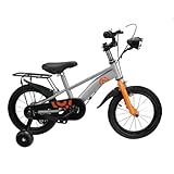 Sportfahrrad, Verstellbare Lenker-Sitzhöhe, Kinderfahrrad mit Vorder- und Hinterradbremsen für den Außenbereich, Geometrische Struktur (400 mm / 16 Zoll)