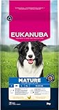 Eukanuba Hundefutter Trocken mit frischem Huhn für mittelgroße Rassen, Premium Trockenfutter für reife Hunde, 3 kg
