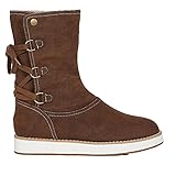 Shoudian Damen-Schneestiefel, modisch, Winter, Plüsch, warm, zum Schnüren, coffee, 40 EU