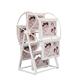 Riesenrad Dekoration - Windmühlen-Bilderrahmen, personalisierter Familien-Fotorahmen, Display von 12 Fotos, Heimdekoration, Weihnachts- und Geburtstagsgeschenke (Weiß A)