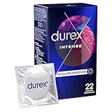 Durex Intense Kondome – Mit Noppen, Rippen & mit Desirex-Gel befeuchtet – Perfekter Sitz & leichtes Abrollen – 22 Kondome (1er Pack)