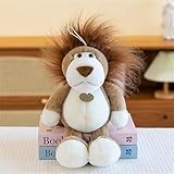 champracer Kinder Kuschelweiches Plüschtier, Dschungel Serie Plüschpuppen, Niedliche Tierplüschpuppe für Gute Freunde Frosch Elefant Nashorn Löwe AFFE Faultier Koala Nilpferd (35 cm,Löwe)