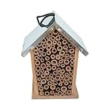 Uhngw Bestäuberhaus, Bienenhäuser für den Garten - Hölzerne Marienkäferunterkunft,Ative Nistkasten für Marienkäfer Spürflinge, Garten im Freien Hinterhof Balkon Farm