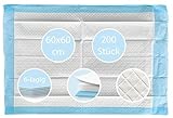 200 Stück TIGA-MED Einmal Krankenunterlagen TIGA Protect 60x60cm 6-lagig, Wickelunterlagen / Inkontinenzunterlagen