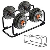 awagas Hantelablage 121LBS Stahl Gewichteständer Hantelständer Kurzhantel Rack Kurzhantelablage Hantelbaum Hantelablage Langhantelständer Gewichtsständer für das Fitnessstudio zu Hause