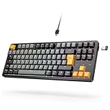 ARZOPA Gaming Tastatur, Gasket Mechanische Tastatur Kabellos/Kabelgebunden/Bluetooth - 87 Tasten RGB Hot-Swap-Fähige - PBT Keycaps - Deutsches Layout QWERTZ für Windows Mac Linux