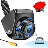Vtopek AHD 1080P Rückfahrkamera 180° Weitwinkel Rückfahrkamera Auto 360° Drehbar Rückfahrkameras Installation ohne Bohren Auto Rückfahrkamera Nachrüsten für Wohnmobil IP69K Wasserdicht HD Nachtsicht