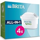 BRITA Wasserfilter Kartuschen MAXTRA PRO All-in-1 – 4er Pack|Original BRITA Ersatzkartusche für alle BRITA Kannen. Für frisches Wasser. Filtert Mikroverunreinigungen wie PFAS, Chlor, Kalk & Metalle
