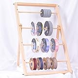 ADCUFF Holzbandhalter, Bastelraum, Näh-Organizer, Rollenständer for Geschenkpapierspule, Konditorei/Floristenregal