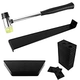 AUMAYCO Laminatboden Kit, 33 Stück Laminat Verlegeset, Vinyl Verlegeset Werkzeug mit 30 Laminatboden-Abstandshalter, Doppelseitiger Gummihammer, Robuster Schlagklotz & Zugeisen für Laminatböden