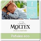 Moltex Pure & Nature Umweltfreundliche Windeln, Größe 1 (2-5 kg), 88 Windeln