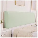 YUEZHONG Stretch-Kopfteilbezüge for Queen-Size-Betten, Chenille-Kopfteilbezug, Rutschfester, Staubdichter Schutzbezug for Das Kopfteil, Waschbar(Light Green,Cal King/65-75in)