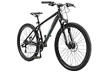 BIKESTAR Hardtail Aluminium Mountainbike Shimano 21 Gang Schaltung, Scheibenbremse 26 Zoll Reifen | 16 Zoll Rahmen Alu MTB | Schwarz Blau