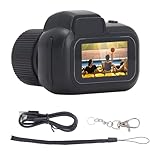 Dpofirs Super Kleine Digitalkamera, Tragbarer Kompaktkamera-Schlüsselanhänger, 1080P Vedio, 2 MP Kleine Kamera für Fotografie, 128 GB Erweiterbar