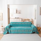 Chenille-Decke, dick, für 1-Sitzer-Sofa, verschiedene Größen, Dekoration und Schutz für Wohnzimmer (180 x 130 cm, grün)