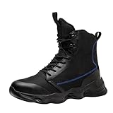 Generisch Arbeitsstiefel Herren Leder, Sicherheitsstiefel Herren Wasserdichtnter, Sicherheitsschuhe Rutschfest Arbeitsschuhe Verschleißfest Walkingschuhe Weich Wanderstiefel Elegant Stiefel Flach