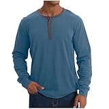 Baumwolle Polohemd Herren Leicht Muscle Pullover Knopfleiste Sport Langarmshirt Golf Basic Longsleeve Shirt Fischerhemd Activewear Funktionsshirt Sportshirt Muskelshirts Trainingsshirt Freizeithemd