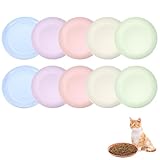 10 Stück Katzennapf Flach, Katzennapf, Flache Katzennäpfe, für Futter Und Wasser,Katzenschüssel,Katzenschüssel,Breiter Katzenteller für Kätzchen und Kurzbeinige Katzen