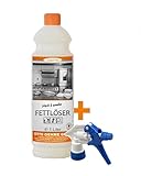 Lorito Fettlöser Küche & Gastronomie 1L mit Sprühaufsatz - Kraftvoller Küchenreiniger gegen starke Verschmutzungen an Dunstabzugshaube, Grill, Backofen & Fliesen