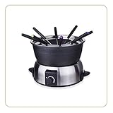 LITTLE BALANCE 8386 Gourmet 8 Fondue-Gerät, Edelstahl/Schwarz