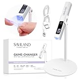 Saviland Mini UV Lampe Für Nägel 12W led Gleichmäßig Trockene Nägel【Tragbares Design】Reise UV Lampe für gelnägel Klein für Gel Nagellack, Poly-Builder-Nagelgel für Anfänger, Salon