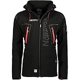 Geographical Norway Herren Herren Softshell Jacke Tambour, Schwarz, L, Geno-5