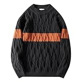 Herren Pullover - Herren Strickpullover Mit Farbblock Design Und Halbem Rollkragen Vielseitig Gestrickt Für Freizeitkleidung