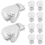 Vaguelly 10 Boxhandschuh-Luftballons: Aufblasbare Boxhandschuhe in Weiß als Dekoration – Wrestling-Party-Zubehör – Folienballons für Jungengeburtstagspartys