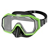 Schwimmbrille mit Nase, Klar Anti-Beschlag Gehärtetes Taucherbrille Poolbrille mit weicher Silikondichtung Wasserdichte Erwachsene Schwimmbrille zum Schwimmen Tauchen