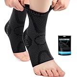 2 Stück Sprunggelenkbandage - Knöchelbandage für Plantarfasziitis & Achillessehne Damen/Männer - Beste Bandage Fußgelenk Kompressionssocken - Orthopädische Fußbandage für Links und Rechts