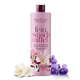 Jean & Len Faserschonendes Feinwaschmittel Wolle & Feines Veilchen & Jasmin, schützt empfindliche Fasern vorm tiefen Eindringen neuer Flecken, Feinwaschmittel flüssig, ohne Mikroplastik, vegan, 1 L