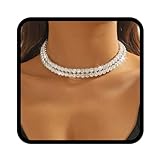 Handcess Strass Choker Halskette Silber Glitzernde Kristall Geschichtete Halsketten Braut Halskette Schmuck für Frauen