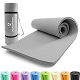#DoYourFitness x World Fitness | Fitnessmatte 'Ashanti' | 190x100x1cm | Phthalatfrei & rutschfest | Gymnastikmatte ideal für Yoga, Pilates, Fitness, Outdoor im Studio & zu Hause | Grau