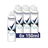 Rexona Women Anti Transpirant Spray Invisible Aqua Deospray mit 48 Stunden Schutz gegen Körpergeruch und Achselnässe mit Anti-Transpirant-Technologie 6x 150 ml
