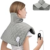 Onherm Heizkissen für Nacken Schulter 48 * 58cm, Wärmekissen mit 9 Wärmestufen 1-4h Abschaltautomatik, Nackenwärmer Schulterwärmer Elektrisch, Waschbar NackenHeizkissen, Hochwertiges Flanell
