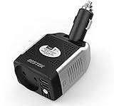 BESTEK KFZ Wechselrichter DC 12V auf AC 230V 75W Spannungswandler mit Einstellbarer Zigarettenanzünder,2 USB Auto Inverter EU Ladegerät für Notebook,Smartphone,MP3,MP4