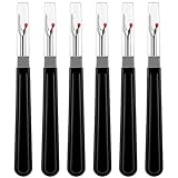 6er Set Nahttrenner - Große Schwarze Nahttrenner mit Schutzkappe, Hochwertiges Nähzubehör zum Auftrennen von Nähten & Knopflöchern