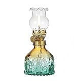 YKSJDFH Vintage Petroleumlampe mit Farbverlauf, bunte Öllampe aus Glas, klassisches Petroleum, große Kapazität, wasserdicht, Notbeleuchtung, Laterne, Öl-Sturmlaternen für Esszimmer und Garten