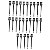 Hohopeti 25 Stück Teiliges Schwarz Vielseitige Staub Bartentfernung Elektrische Rasiererbürste Kompakt für Tastatur Auto Humidifier für Zuhause und Reise