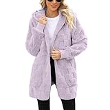 Generisch Fleecejacke Damen Grün Herbst Teddy Dame Sherpa Outdoor Sweatjacke Oversize Thermo Oversize Reißverschluss Jacke Teddyfleece Damen Teddyfell Long Warme Zipper Winterjacke Frauen S