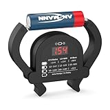 ANSMANN Battery Tester / Zuverlässiges Batterie- & Akkutestgerät zum Anzeigen der verbleibenden Kapazität / Kapazitätsanzeige für Akkus, Batterien & Knopfzellen / Funktioniert komplett ohne Strom, Blau Weiss