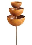 Regenfänger Gartenstecker Rost Insektentränke Metall Gartendeko Edelrost Edelrostoptik rostiger Beetstecker Topfstecker 75cm