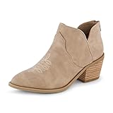 CUSHIONAIRE Damen Rodeo Western-Stiefelette + Memory Foam, große Weiten erhältlich, Hellbraun, 39 EU W