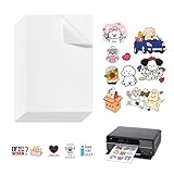 LUBOXIN 30 Stück A4 Bedruckbare Klebefolie Aufkleber Papier zum Bedrucken Vinyl Sticker Papier zum Bedrucken Matte Selbstklebende Folie Wasserdichtes Blatt für Tintenstrahldrucker und Laserdrucker