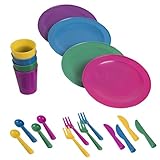 Toyhood 4 Set Küche Pretend Play Dish Set, 20pcs Küche Teller und Geschirr Spielzeug, Kinder Rolle Spielen Spielzeug Set, Kinder Playset Play Food Set Küche Zubehör, für Kinder Mädchen Jungen