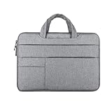 Zymjzbetic Laptoptasche Handtasche Laptoptasche 13 14 15 15,6 Zoll Laptoptasche Case Cover Notebook Zubehör Damen Herren Aktentasche(Light Gray,for 12-13.3 Inch)