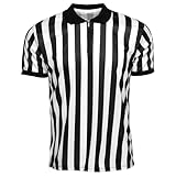 Aizuoni Herren Schiedsrichtershirt, Schiedsrichter Trikot, Schiedsrichter Kostüm Damen, Basketball Trikot Herren, Offizielles Umpire-Trikot Für Herren, Leichtes, Kuscheliges Kurzarmhemd Mit Kragen