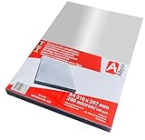 Albyco Klarsicht Einbanddeckel, Deckblatt, PVC Deckblätter, Klarsichtfolie - Transparent PVC, Format DIN A4, 210 x 297 mm, 0,20 mm/200 micron, Glänzend, pro 100 Stück